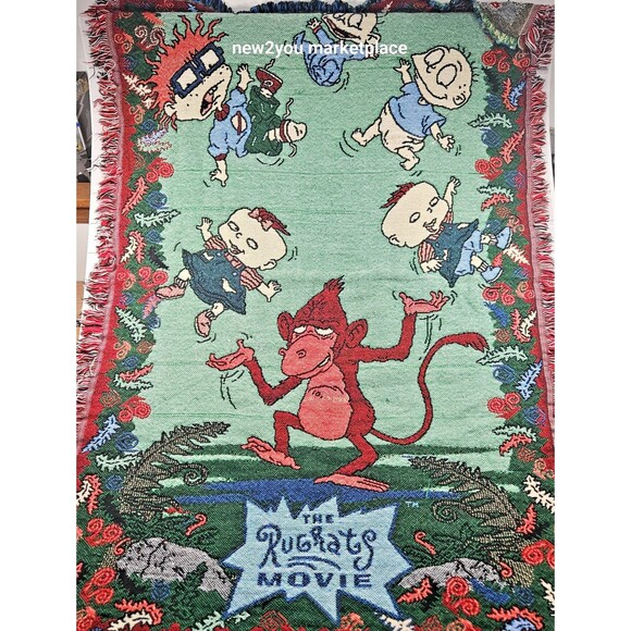 Vintage Rugrats Tapestry Throw Blanket Northwest Company 1990s Rugrats the movie - Picture 1 of 12